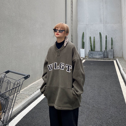 【トップス】刺繍 裏起毛 春 秋 冬 BF風 プルオーバー パーカー 【FCシリーズ】