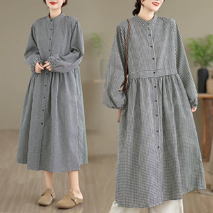 【ワンピース】ひざ下丈 ミモレ丈  レトロ ウエストシェイプ 長袖 ワンピース 【JZシリーズ】