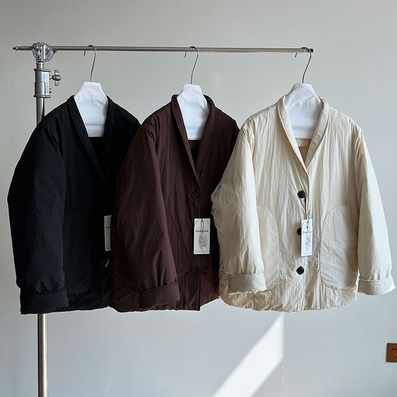 【アウター】ホワイトダックダウン レディース 冬 保温 軽量 ウエストリボン ダウンジャケット ダウンコート【JZシリーズ】