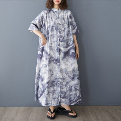 【ワンピース】ゆったり ショールカラー ロングシャツドレス ボタンディテール 体型カバー 大きいサイズ レディース 半袖ワンピース
【SHシリーズ】