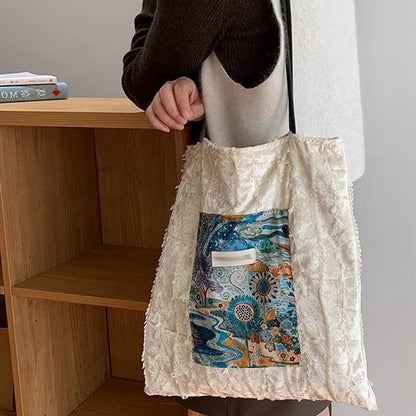 【バッグ】夏 ベルベット切り替え 高見え バッグ 【SHシリーズ】