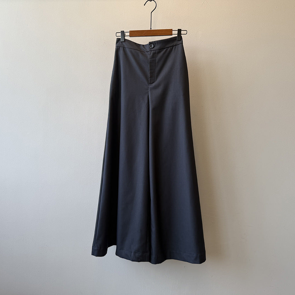 【ボトムス】リラックス感 レディース 秋 ハイウエスト ドレープ感 カジュアル フルレングス フレアパンツ【JZシリーズ】