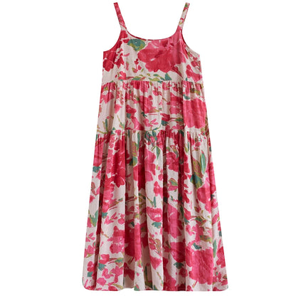 【ワンピース】夏 旅行・リゾート風 ビーチドレス ノースリーブ キャミソール ワンピース【SHシリーズ】