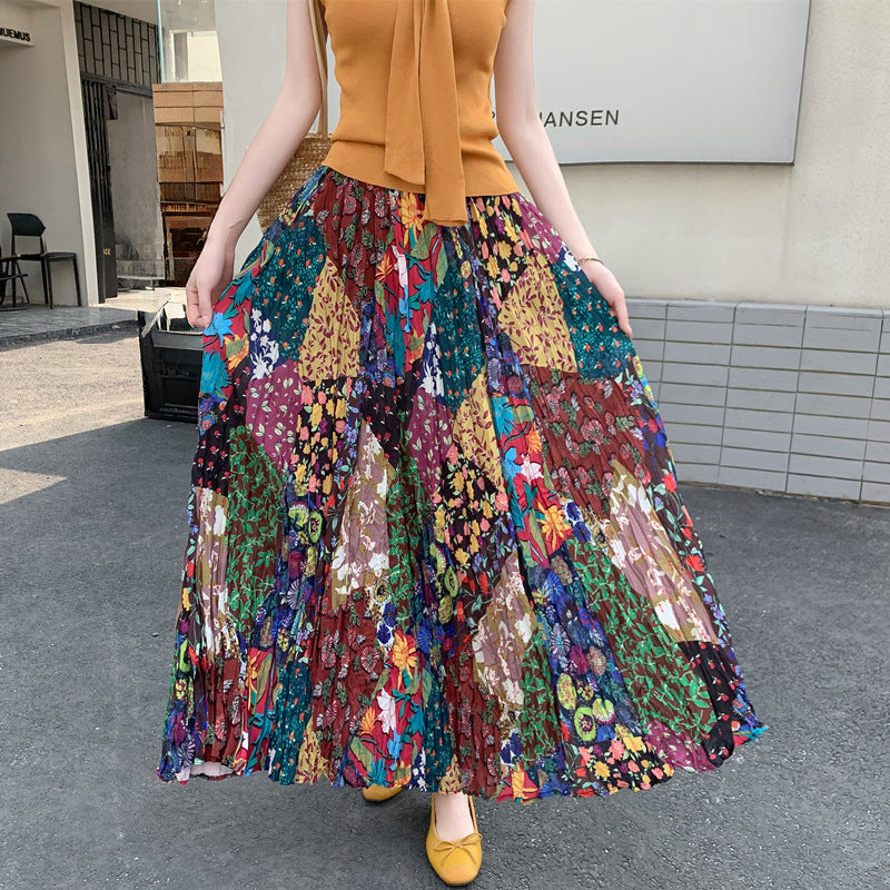 【ボトムス】夏 ボヘミアンビーチ風 サンドスカート ヴィンテージ リゾート スカート【SHシリーズ】