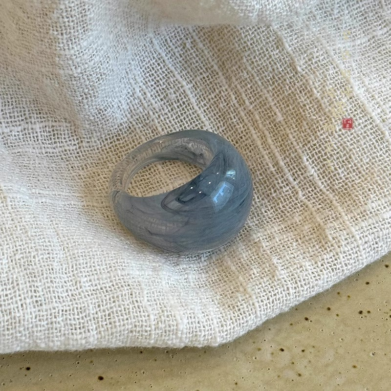 【グッズ】韓国風 レトロ 個性派デザイン 中華風 アクリル リング