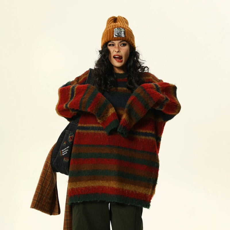 【トップス】🎄ヴィンテージ クリスマスニット レディース 秋冬 ゆったりモード系セーター【FCシリーズ】