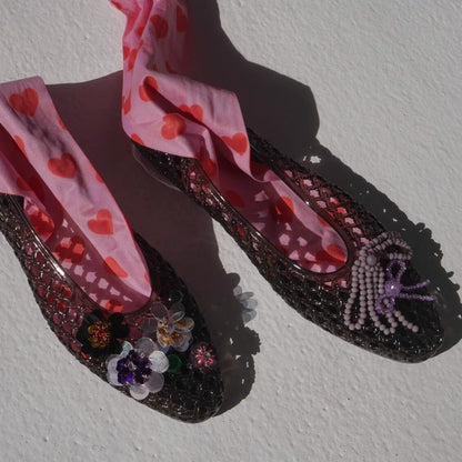 【シューズ】夏 ポインテッドトゥ ホールデザイン DIY対応 ホールサンダル 【JZシリーズ】