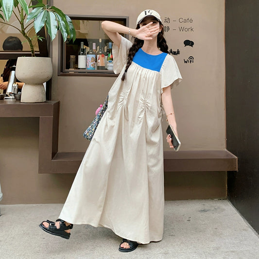 【ワンピース】夏新作 ヴィンテージ風 高見え 半袖ワンピース 通気性抜群 気質漂う一枚【SHシリーズ】