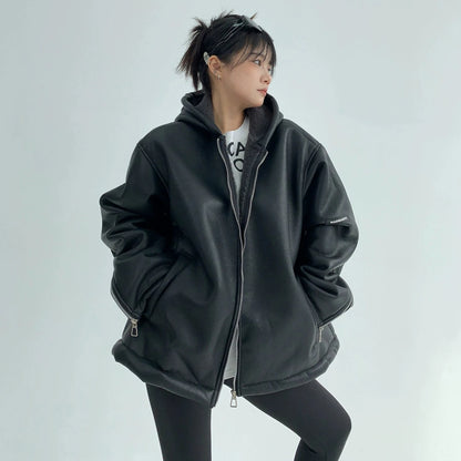 [外套] 秋冬潮款PU加厚保暖外套 [FC系列]