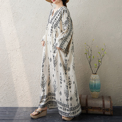 期間限定🍂60%OFF【ワンピース】花柄ワンピース レディース 秋新作 大きいサイズ 長袖 ゆったり フレンチレトロ 大人上品【SHシリーズ】