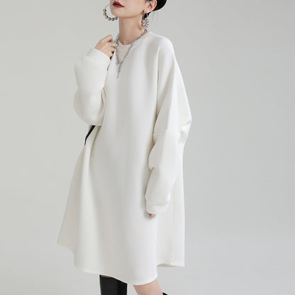 【24AW】【15～20日内発送】【ワンピース】ファッション 肌触りいい 無地 ゆったり 長袖ワンピース