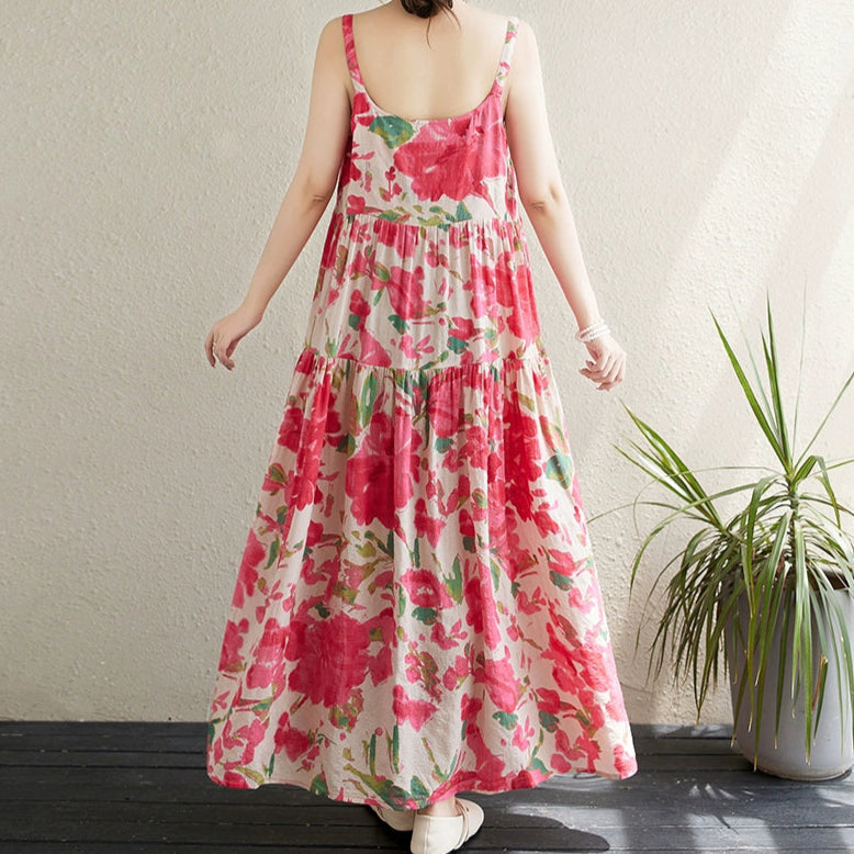 【ワンピース】夏 旅行・リゾート風 ビーチドレス ノースリーブ キャミソール ワンピース【SHシリーズ】