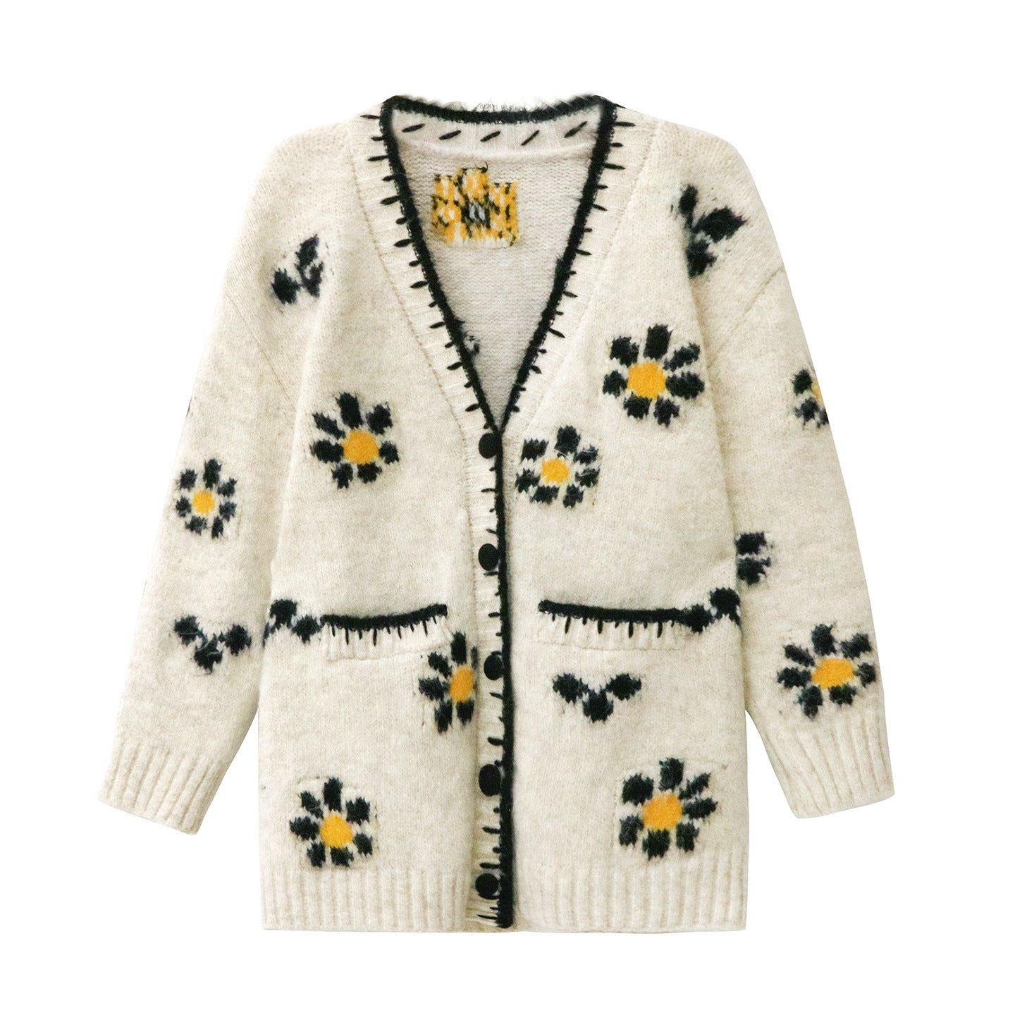 【トップス】春 秋 冬 フラワー ニット アウター ニット セーター 【AHシリーズ】