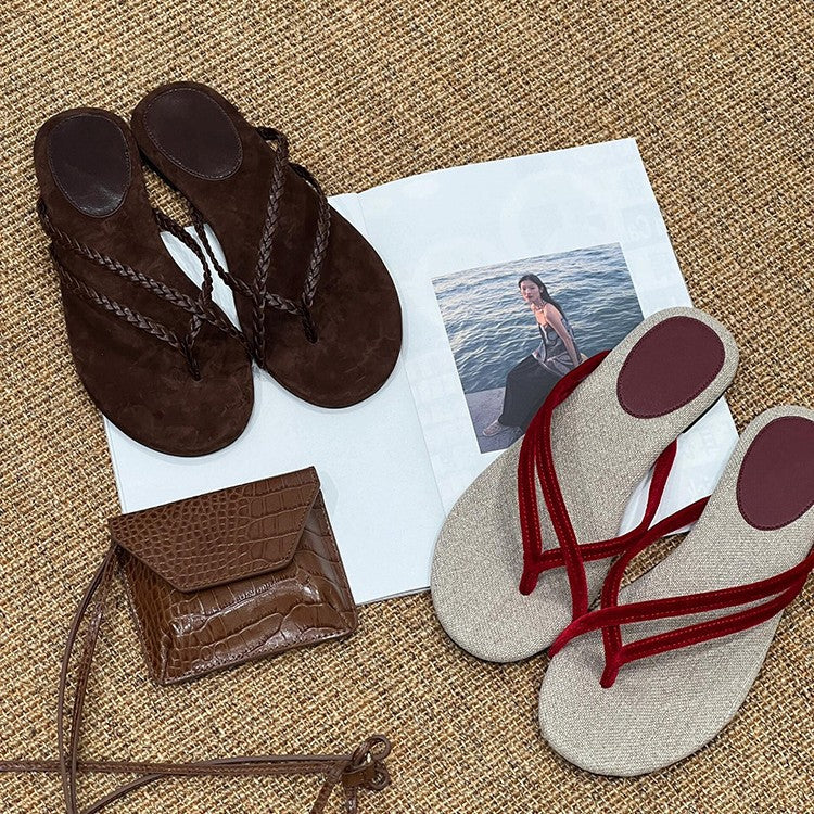 【シューズ】夏 着まわしやすい  グルカ サンダル