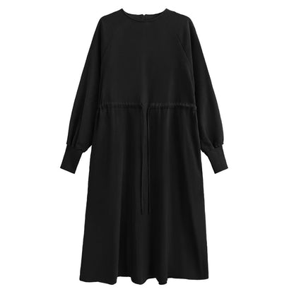 【24AW】【ワンピース】ラウンドネック ゆるリラックス 長袖 ワンピース