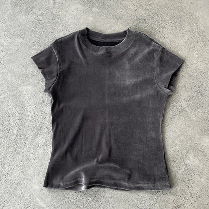 【ワンピース】クルーネック 細見え ベロア 細見え 半袖 Ｔシャツ 【JZシリーズ】