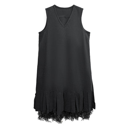 【ワンピース】春 秋 冬 Vネック レース  Aライン ワンピース 【AHシリーズ】