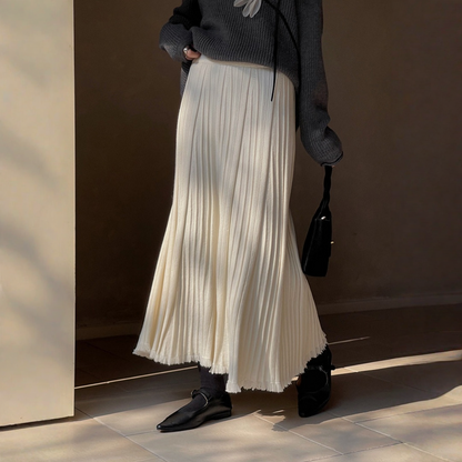 【ボトムス】上品 ニット 春 秋 冬 プリーツスカート 【JZシリーズ】