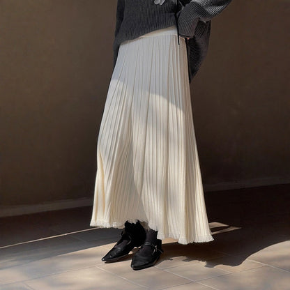 【ボトムス】上品 ニット 春 秋 冬 プリーツスカート 【JZシリーズ】