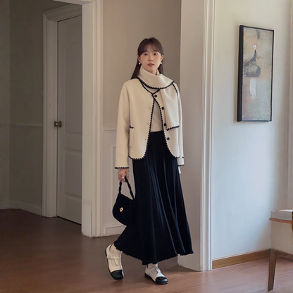 【ボトムス】上品 ニット 春 秋 冬 プリーツスカート 【JZシリーズ】