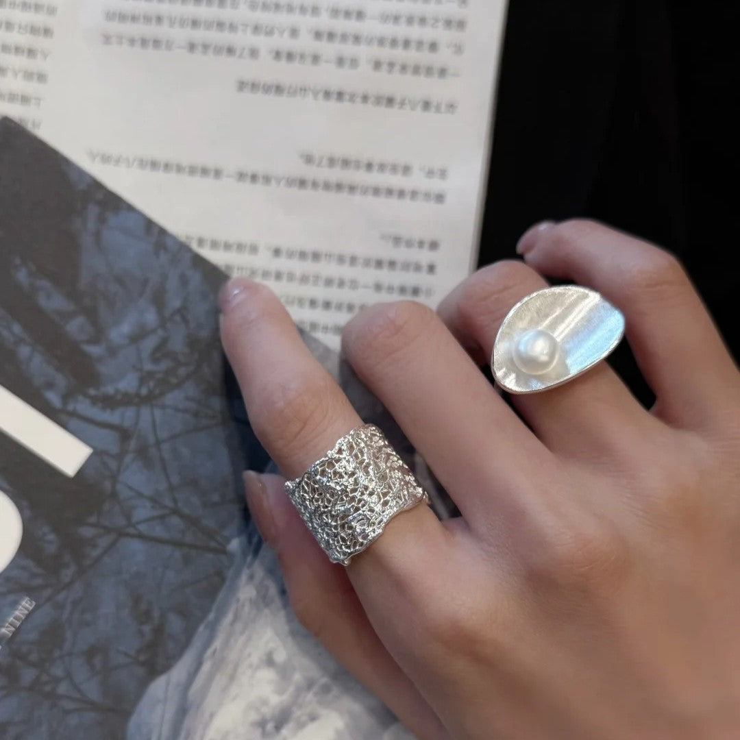 【🎁 B2G1｜先行スタート！】【グッズ】ヘアライン仕上げ しずく型  オープン リング 【JZシリーズ】