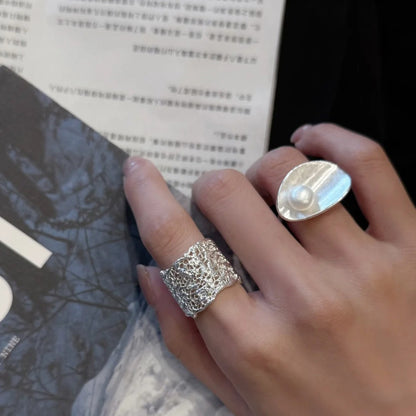 【🎁 B2G1｜先行スタート！】【グッズ】ヘアライン仕上げ しずく型  オープン リング 【JZシリーズ】