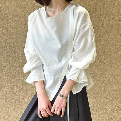 【トップス】春秋 韓国風 新作 シンプル 着痩せ シャツ【JZシリーズ】