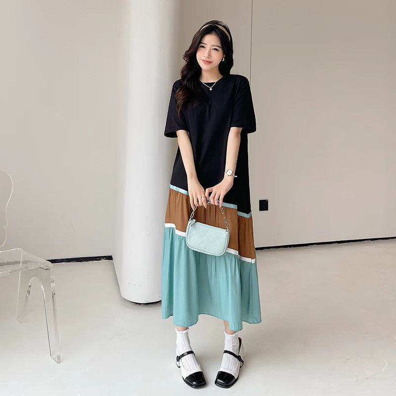 期間限定⭐️60%OFF【ワンピース】切り替え ゆるリラックス エレガント 半袖 ワンピース 【SHシリーズ】