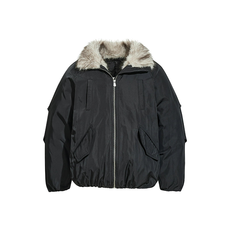 【アウター】保温性のある 厚手 ボア素材 春 秋 冬 中綿ジャケット  【FCシリーズ】