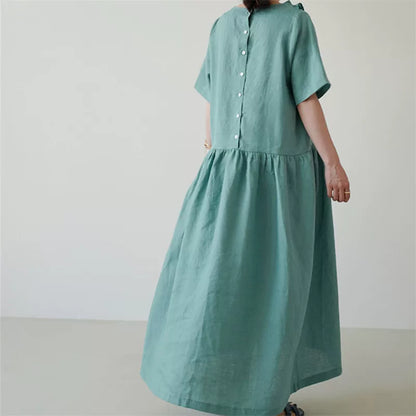【ワンピース】大きいサイズ 膝下丈 フリルカラー ドールワンピース 【JZシリーズ】