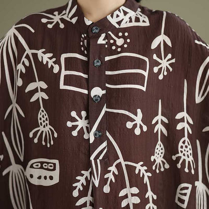 【ワンピース】春 秋 冬 レトロ プリント 花柄 ルーズ ワンピース 【SHシリーズ】