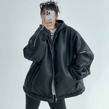 [外套] 秋冬潮款PU加厚保暖外套 [FC系列]