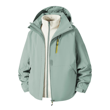 【アウター】ユニセックス アウトドア マウンテンパーカー ゆったりシルエット 3WAY仕様 着脱可能 カップル向け ジャケット【FCシリーズ】