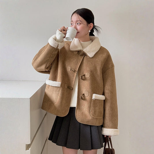 【アウター】ボア調 ムートン風 春 秋 冬 ジャケット 【JZシリーズ】