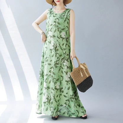 【ワンピース】バカンス風 ビーチワンピース 花柄 ノースリーブワンピース【SHシリーズ】