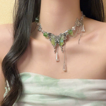 【🎁 B2G1｜先行スタート！】【グッズ】蝶モチーフ ネックレス レディース クール感 鎖骨ネックレス 精緻 チョーカー