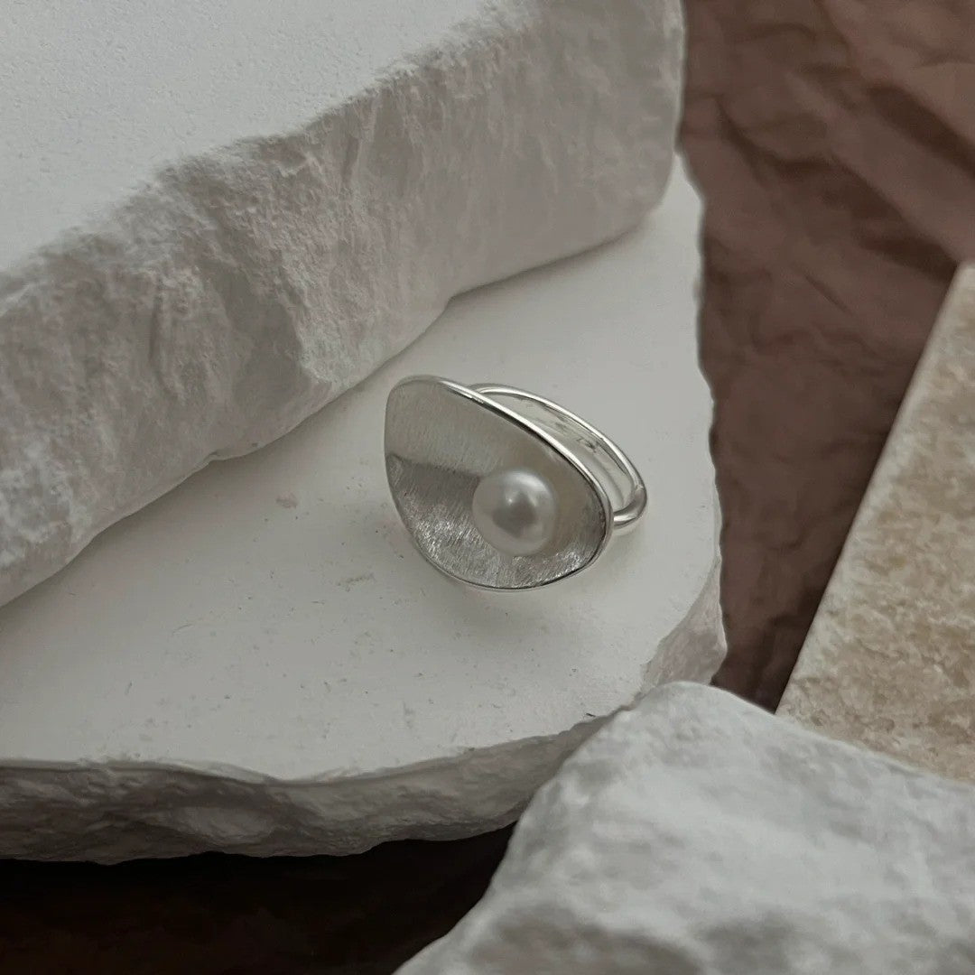 【🎁 B2G1｜先行スタート！】【グッズ】ヘアライン仕上げ しずく型  オープン リング 【JZシリーズ】