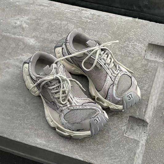 [鞋子] 復古修身厚底休閒運動鞋