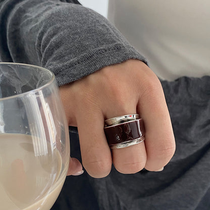 【🎁 B2G1｜先行スタート！】【グッズ】メラード風 エナメル釉仕上げ ダブルオープン 二重デザイン感リング