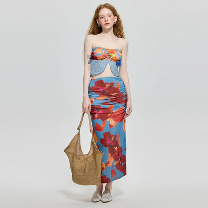 【グッズ】夏 ギャル系 ビキニ 水着＋スカート＋ショーツ 3点セット【SHシリーズ】