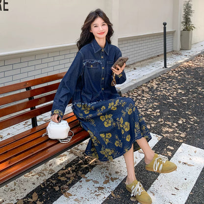 【ワンピース】デザイン性 マイナー プリント カジュアル  着痩せ シャツワンピース【SHシリーズ】