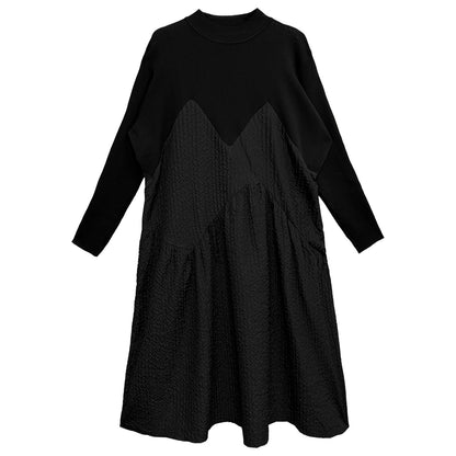 【ワンピース】切り替え 春 秋 冬 ダークテイスト長袖 ワンピース 【AHシリーズ】