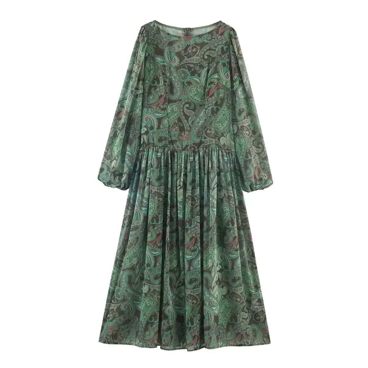 【ワンピース】レディース ドット柄シフォンワンピース 欧米風 シンプルデザイン【SHシリーズ】