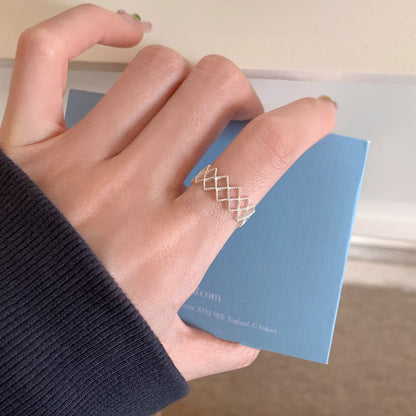 【🎁 B2G1｜先行スタート！】【グッズ】春 秋 冬 夏 ダイヤ柄 インデックス リング 【JZシリーズ】