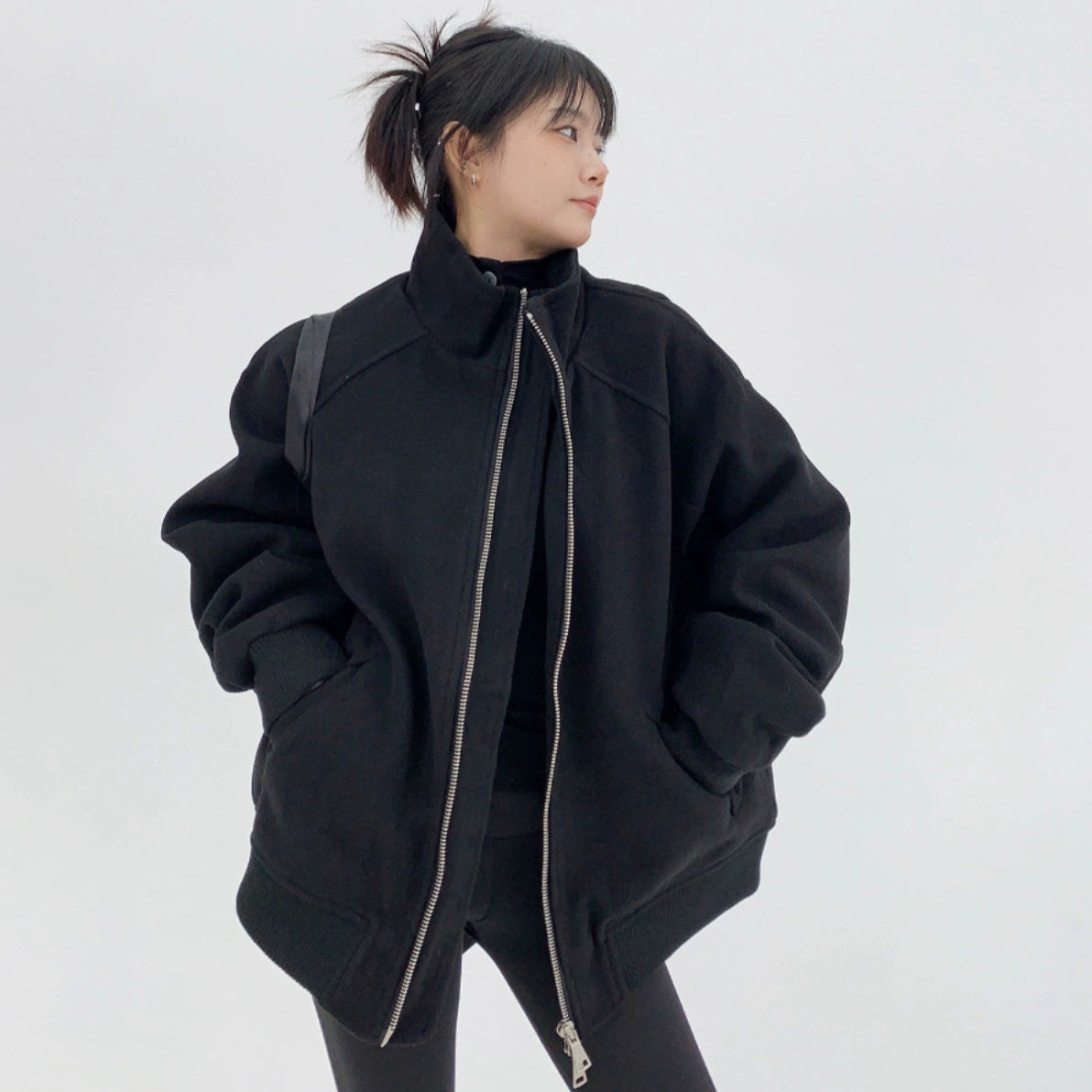 【24AW】【アウター】シンプル スタンドネック 厚い保温 ゆったり レトロ 綿入れコート【FCシリーズ】