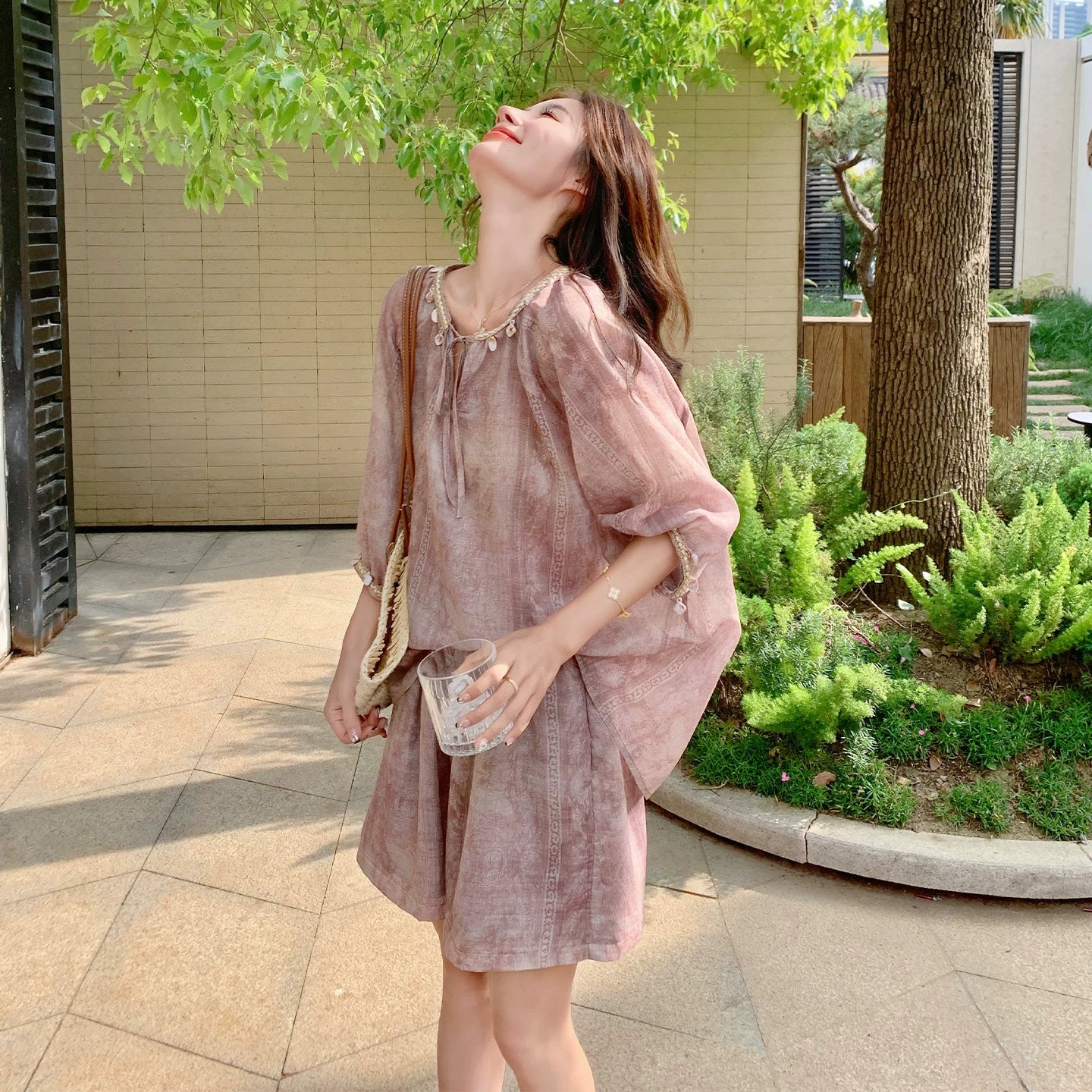 2点セット！【セットアップ】韓国風 半袖トップス×ショートパンツ ゆったり きれいめカジュアル【SHシリーズ】