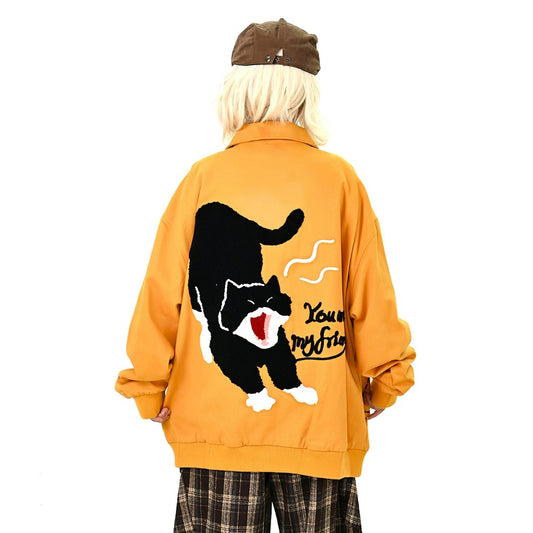 【アウター】韓国風 ゆったり 新作 ターンオーバーカラー ボタン ジャケット【FCシリーズ】