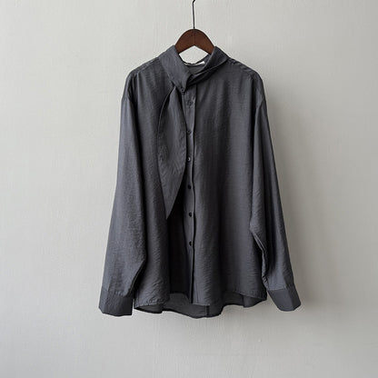 【トップス】春 秋 スカーフカラー 通勤 スリム見え ブラウス 【JZシリーズ】