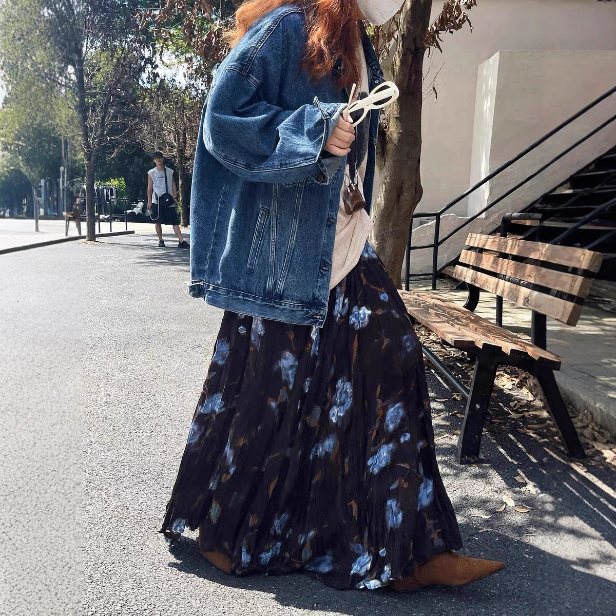 【ボトムス】春 秋 冬 レトロ ルーズ 大振裾 スカート 【SHシリーズ】