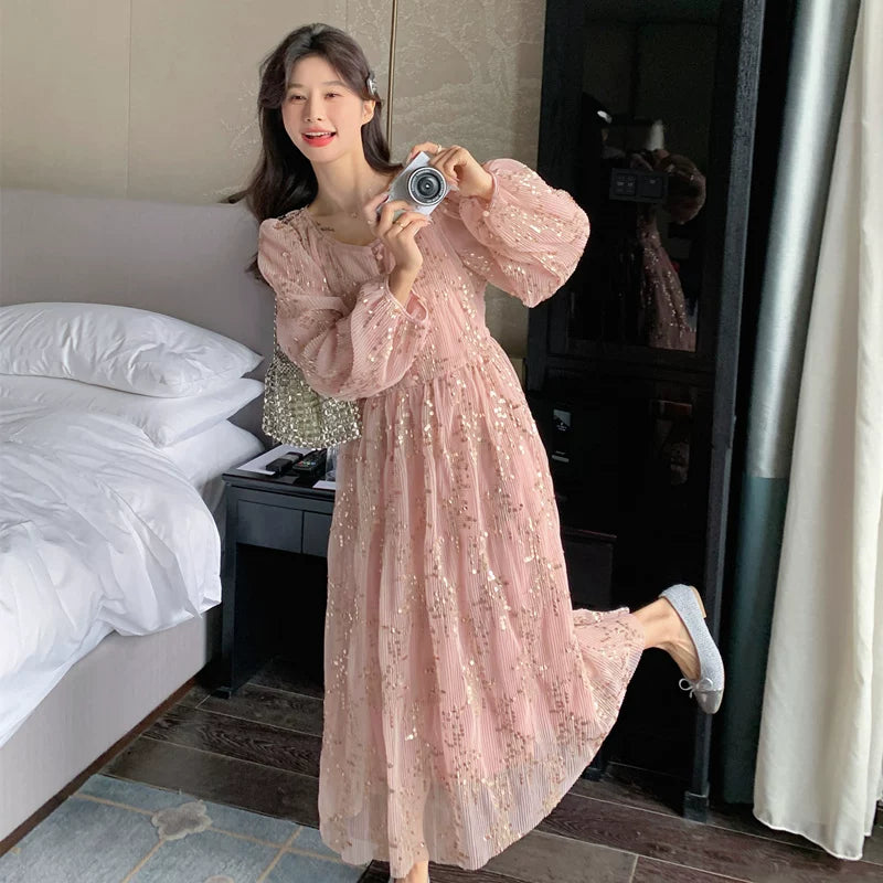 【ワンピース】オードリー風 上品 高品質 合わせやすい 人気 長袖ワンピース【JZシリーズ】